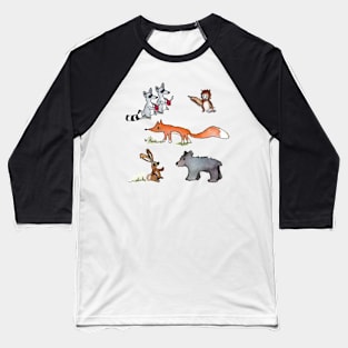 Woodland animal sticker Bundle Pack Baseball T-Shirt